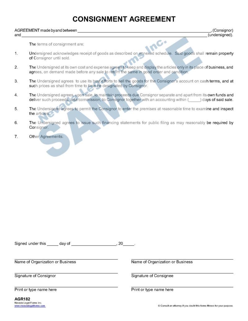 agreement consignment