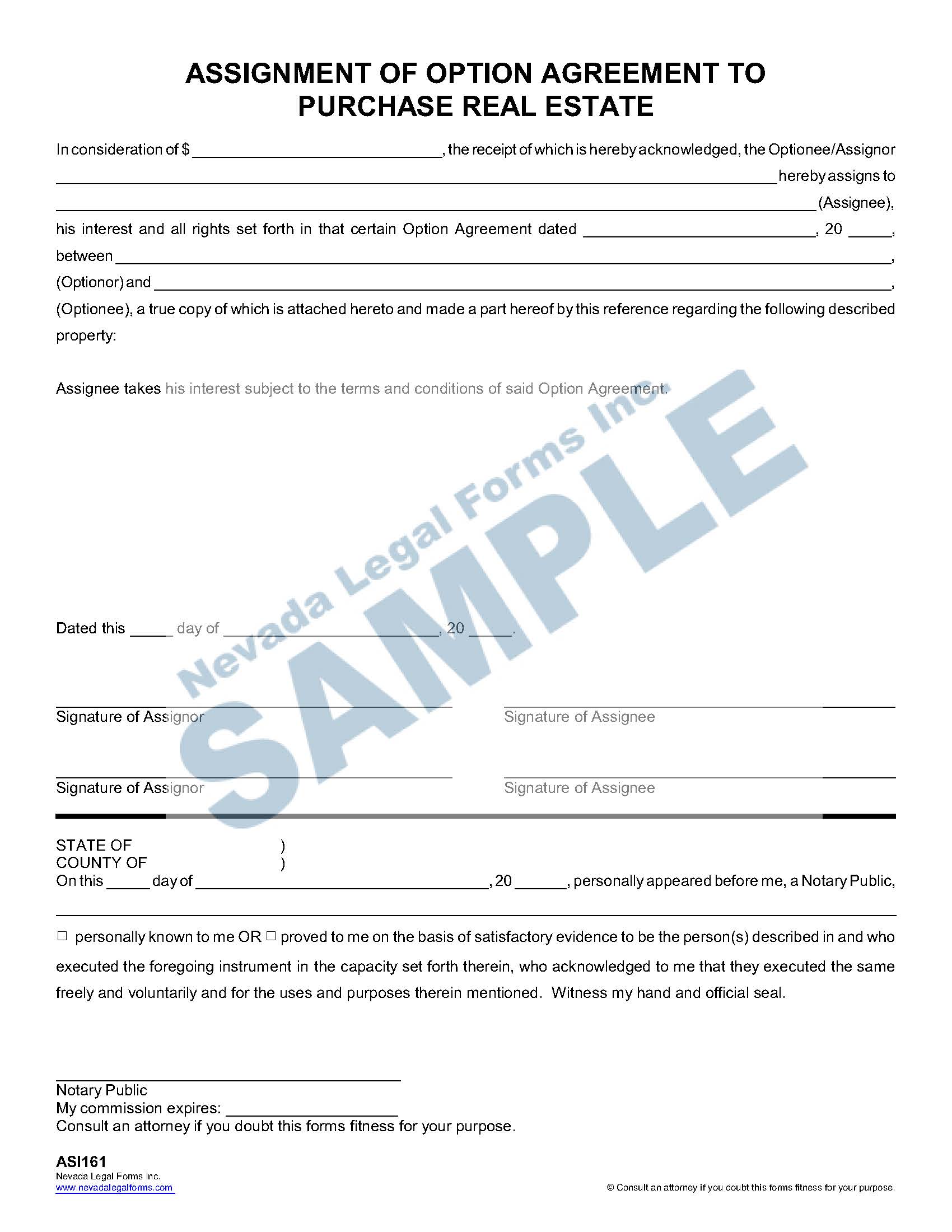 Purchase assignment agreement